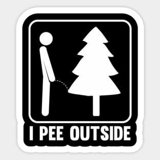 I Pee Outside Camg Sticker